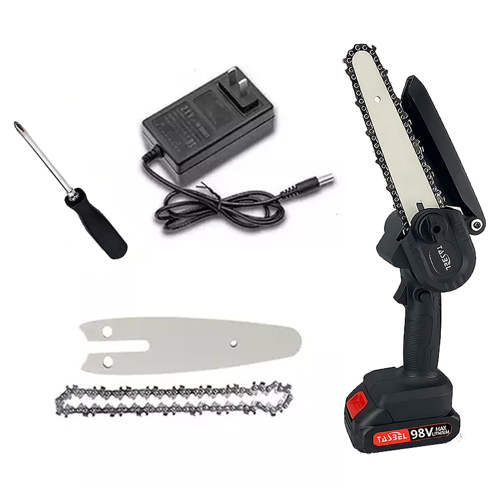 MINI MOTOSIERRA TASBEL™ 98V | INCLUYE 2 BATERÍAS DE REGALO 🎁