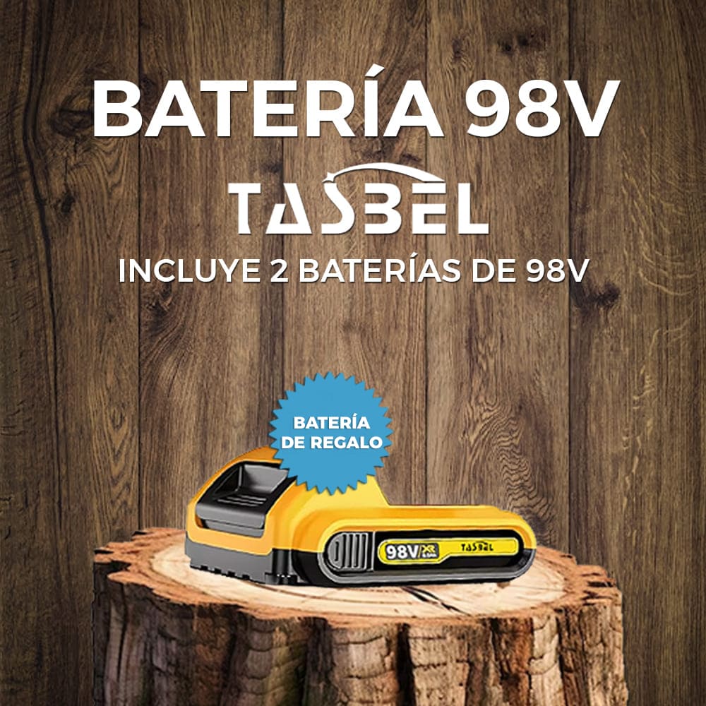 TALADRO INALÁMBRICO TASBEL™ 98V | INCLUYE 2 BATERÍAS DE REGALO 🎁