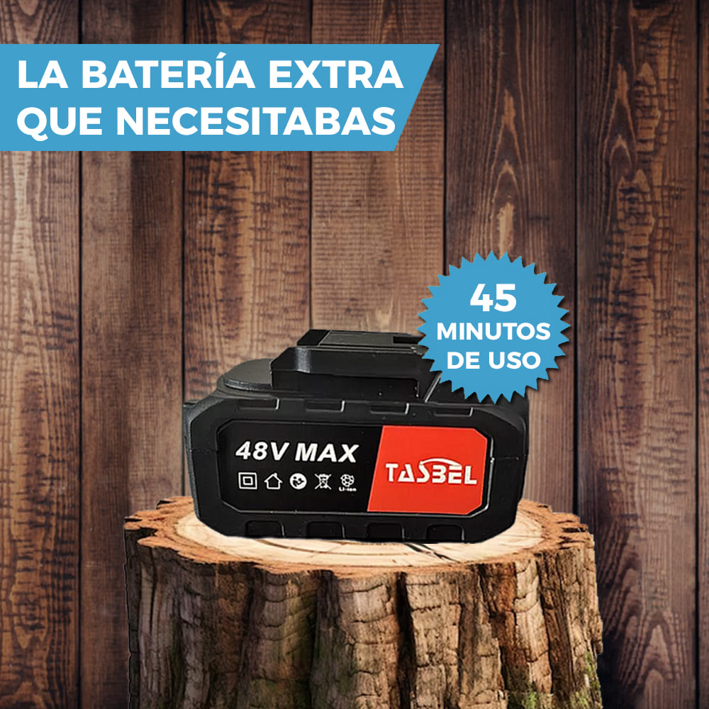 BATERÍA RECARGABLE 48V TASBEL™ | COMPATIBLE CON CUALQUIER HERRAMIENTA 🔋