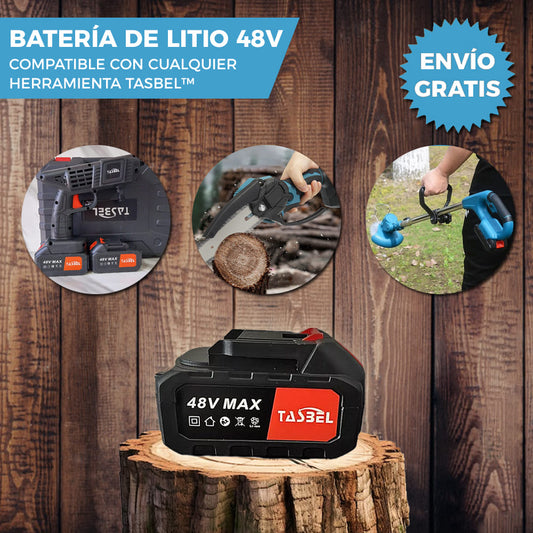 BATERÍA RECARGABLE 48V TASBEL™ | COMPATIBLE CON CUALQUIER HERRAMIENTA 🔋