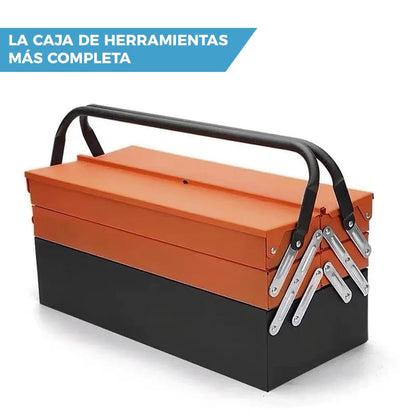 CAJA DE HERRAMIENTAS PROFESIONAL DE 3 NIVELES | INCLUYE 85 PIEZAS 🛠️
