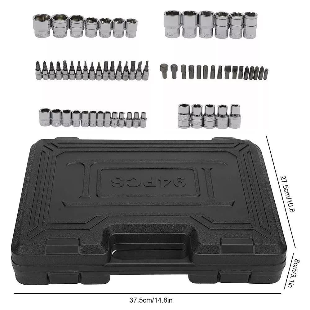 CAJA DE HERRAMIENTAS | INCLUYE 94 PIEZAS PROFESIONALES 🛠️