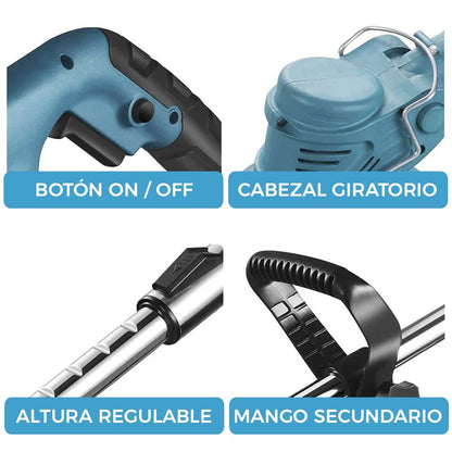 CORTADORA Y PODADORA INALÁMBRICA 48V | INCLUYE 2 BATERÍAS DE REGALO 🎁