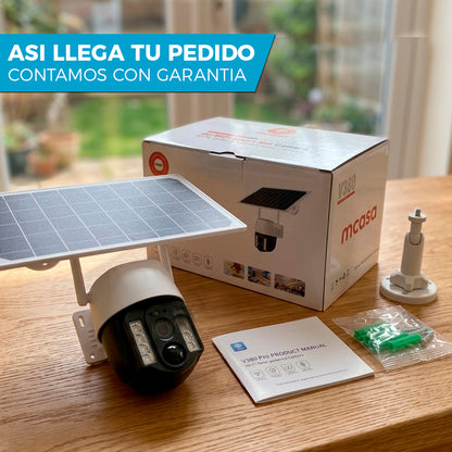 CAMARA DE SEGURIDAD SOLAR 📷☀️ | NOCTURNA 360° ULTRA HD CON WIFI
