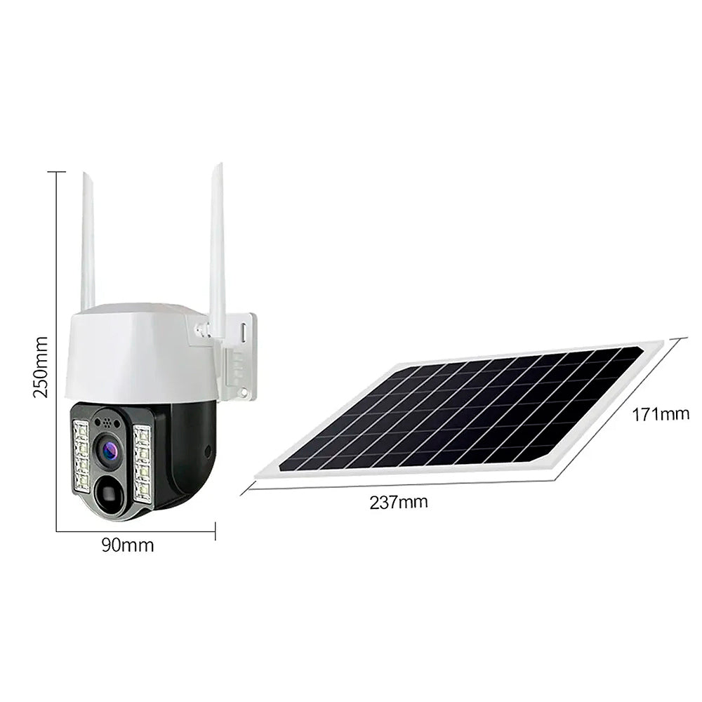 CAMARA DE SEGURIDAD SOLAR 📷☀️ | NOCTURNA 360° ULTRA HD CON WIFI