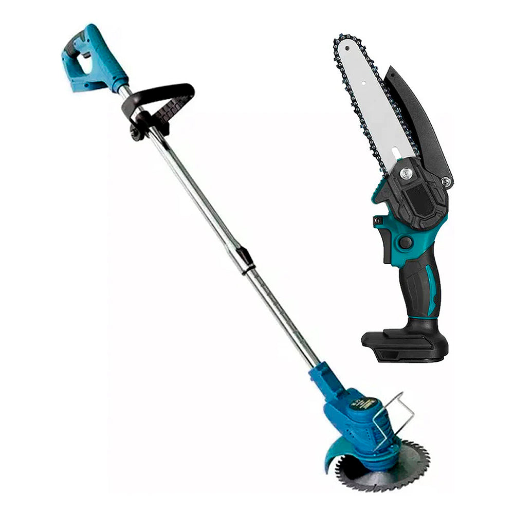 COMBO CORTADORA Y MINI MOTOSIERRA TASBEL™ 98V | INCLUYE 2 BATERÍAS Y CUCHILLAS DE REGALO 🎁