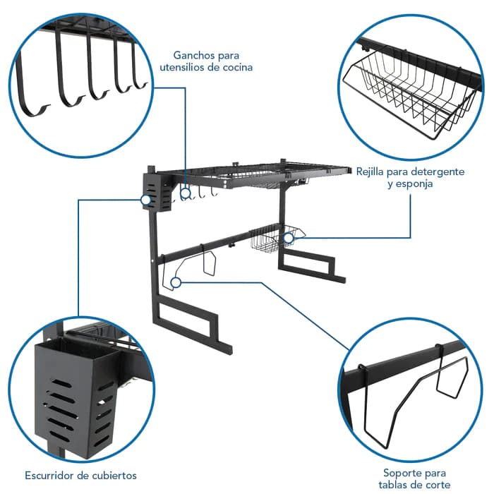 ESCURRIDOR Y ORGANIZADOR DE COCINA | 85cm x 52cm
