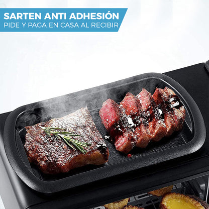 DESAYUNADOR ELÉCTRICO 3 EN 1 CAFÉ, HORNO Y SARTÉN ☕🍞🍳