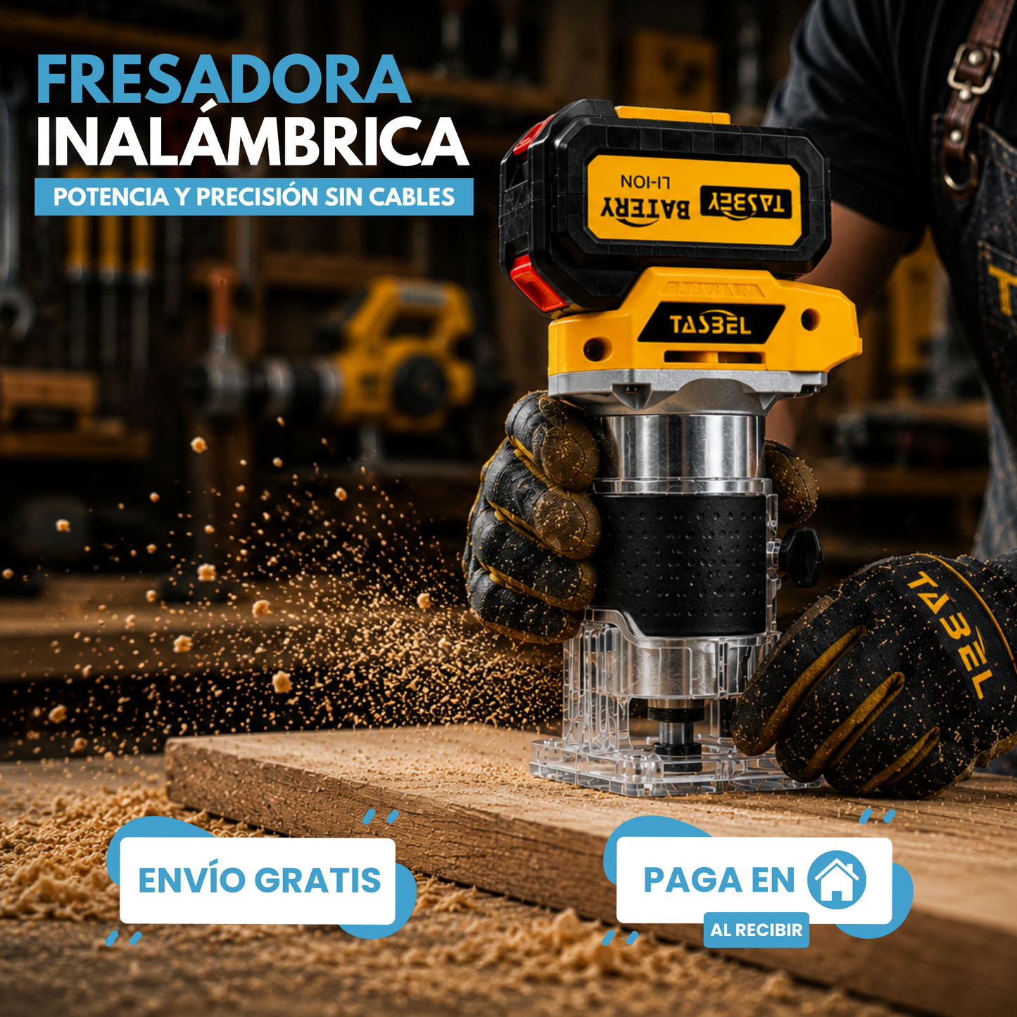 FRESADORA TASBEL™ INALÁMBRICA ⚡️ | INCLUYE 2 BATERIAS DE REGALO 🎁