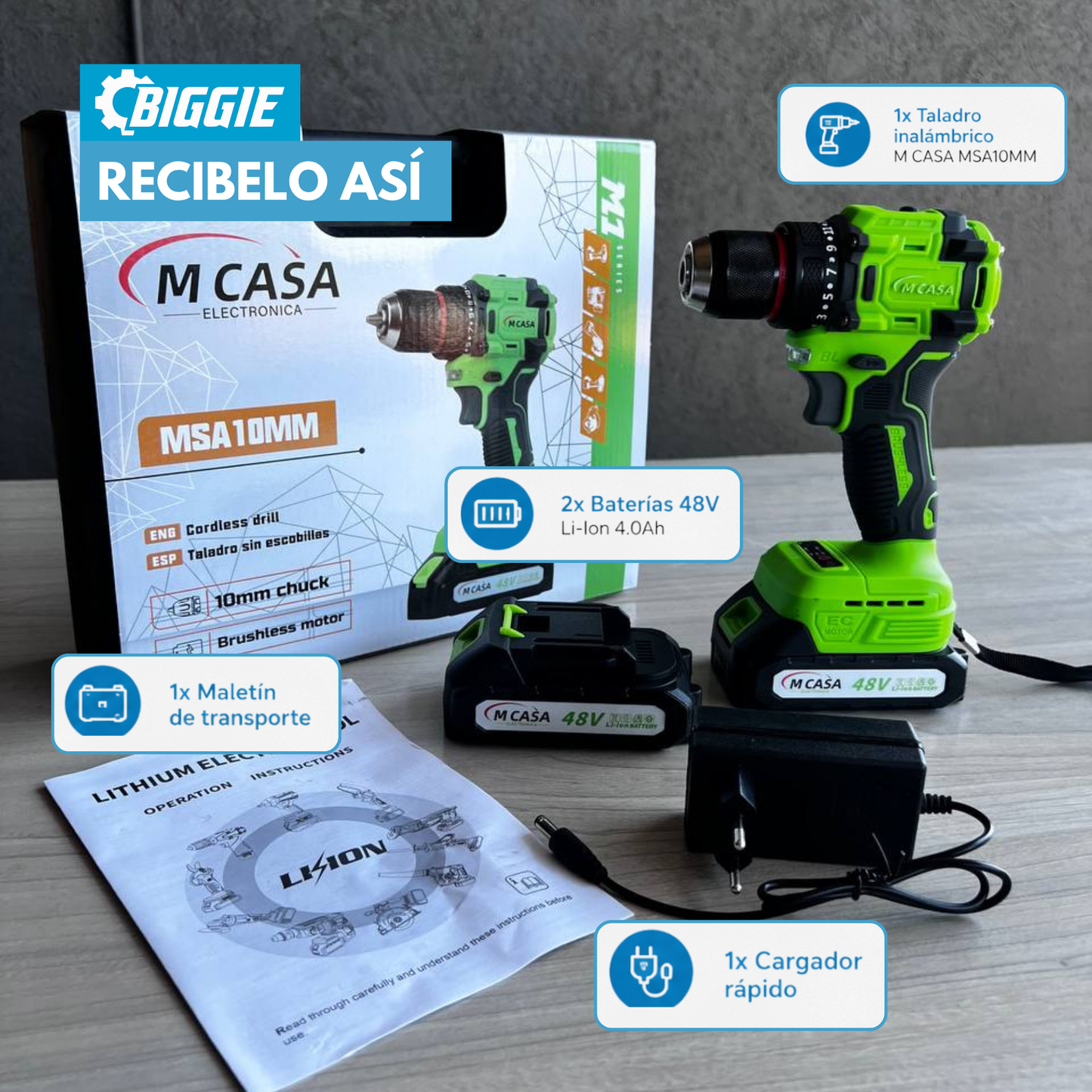 TALADRO MCASA™ INALÁMBRICO | INCLUYE 2 BATERÍAS DE REGALO 🎁