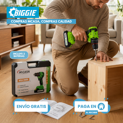 TALADRO MCASA™ INALÁMBRICO | INCLUYE 2 BATERÍAS DE REGALO 🎁