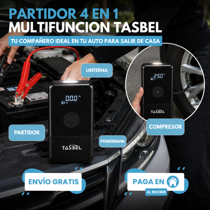 PARTIDOR TASBEL™ MULTIFUNCION 4 EN 1 | TRANQUILIDAD EN TU GUANTERA⚡️