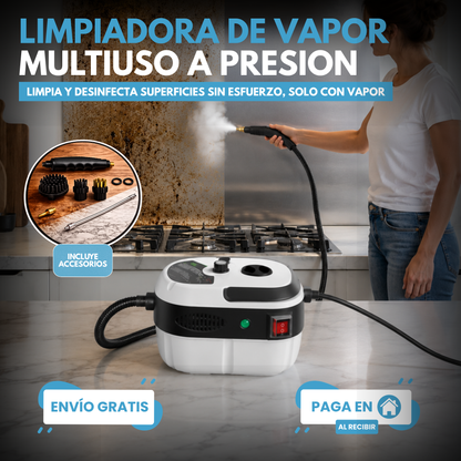 LIMPIADORA A VAPOR DE ALTA PRESIÓN | ACCESORIOS DE REGALO 🎁