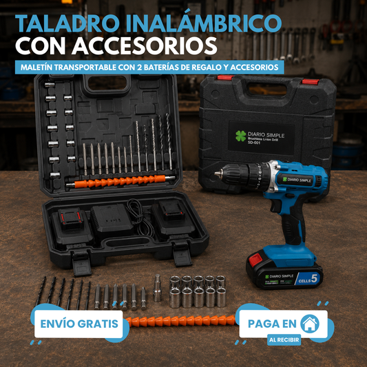 TALADRO INALÁMBRICO | MALETÍN Y 2 BATERÍAS DE REGALO 🎉