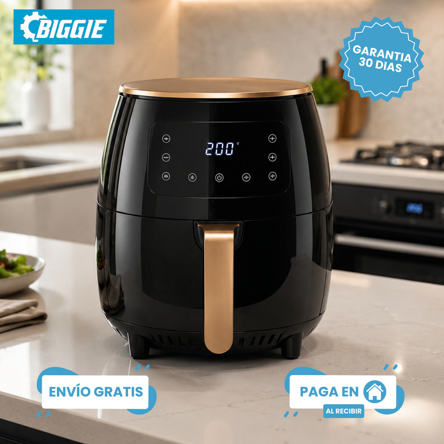 FREIDORA DE AIRE INTELIGENTE 6L | COCINA SANO Y RÁPIDO ✅
