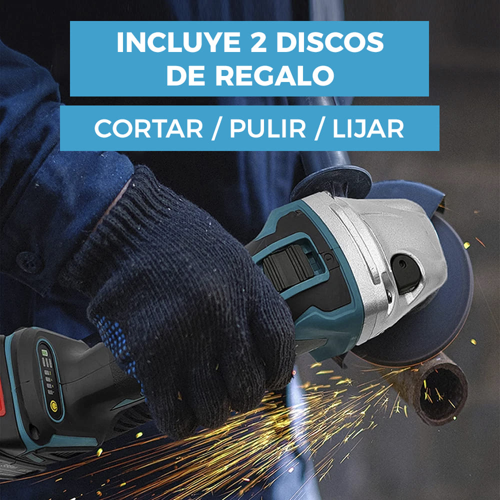 ESMERIL TASBEL™ INALÁMBRICO 98V | INCLUYE 2 DISCOS Y BATERÍAS DE REGALO 🎁