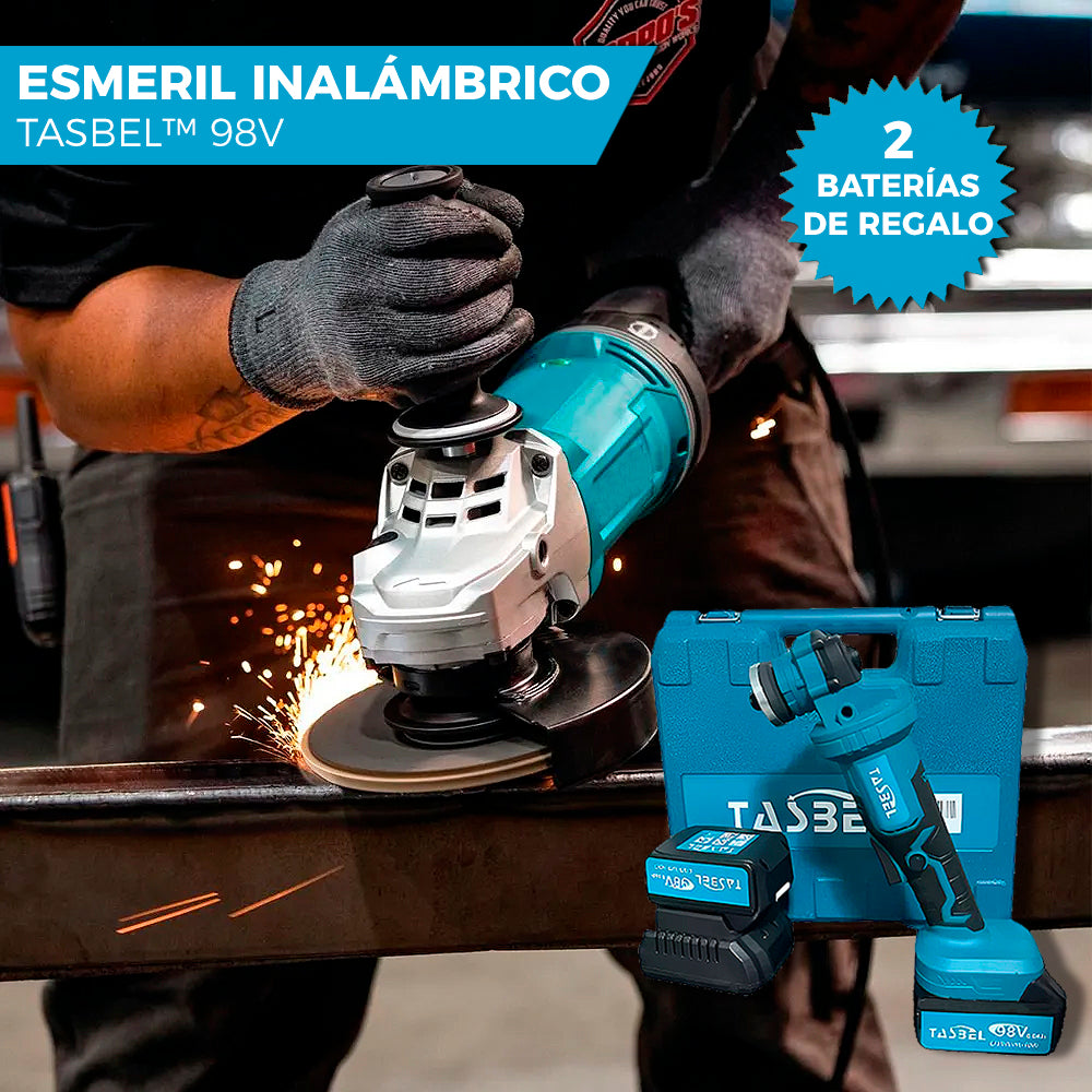 ESMERIL TASBEL™ INALÁMBRICO 98V | INCLUYE 2 DISCOS Y BATERÍAS DE REGALO 🎁