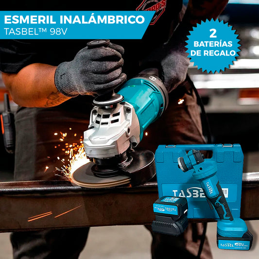 ESMERIL TASBEL™ INALÁMBRICO 98V | INCLUYE 2 DISCOS Y BATERÍAS DE REGALO 🎁