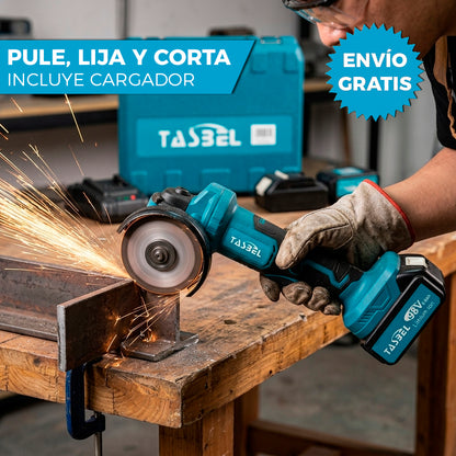 ESMERIL TASBEL™ INALÁMBRICO 98V | INCLUYE 2 DISCOS Y BATERÍAS DE REGALO 🎁
