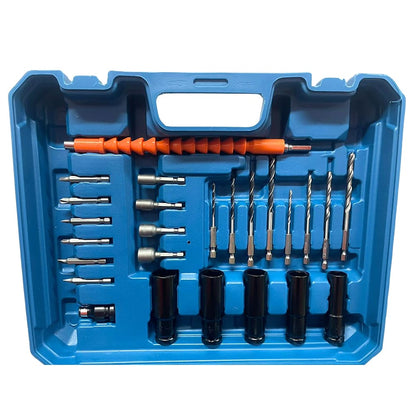 LLAVE DE IMPACTO CON ACCESORIOS | INCLUYE 2 BATERÍAS 128V DE REGALO 🎁