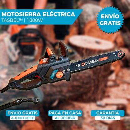 MOTOSIERRA ELÉCTRICA TASBEL™ 1800W | ESPADA DE 16 PULGADAS