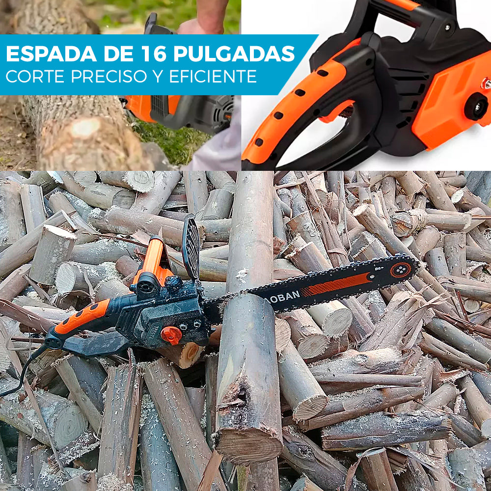 MOTOSIERRA ELÉCTRICA TASBEL™ 1800W | ESPADA DE 16 PULGADAS