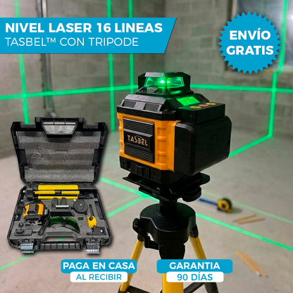 NIVEL LASER 16 LINEAS TASBEL™ | INCLUYE 2 BATERÍAS DE REGALO