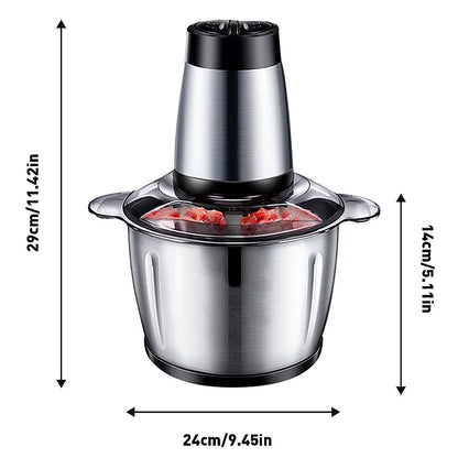 PICADORA ELÉCTRICA DE ACERO INOXIDABLE TASBEL™ | CON 2 VELOCIDADES