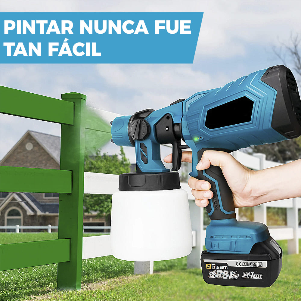 COMPRESOR DE PINTURA INALÁMBRICO TASBEL™ 98V | INCLUYE 2 BATERÍAS DE REGALO ⚡