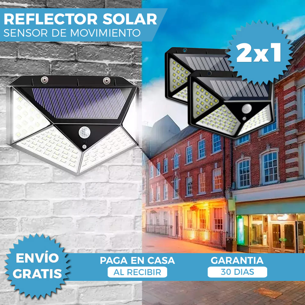 REFLECTOR SOLAR CON SENSOR DE MOVIMIENTO | PAGA 1 Y LLEVA 2 🎁