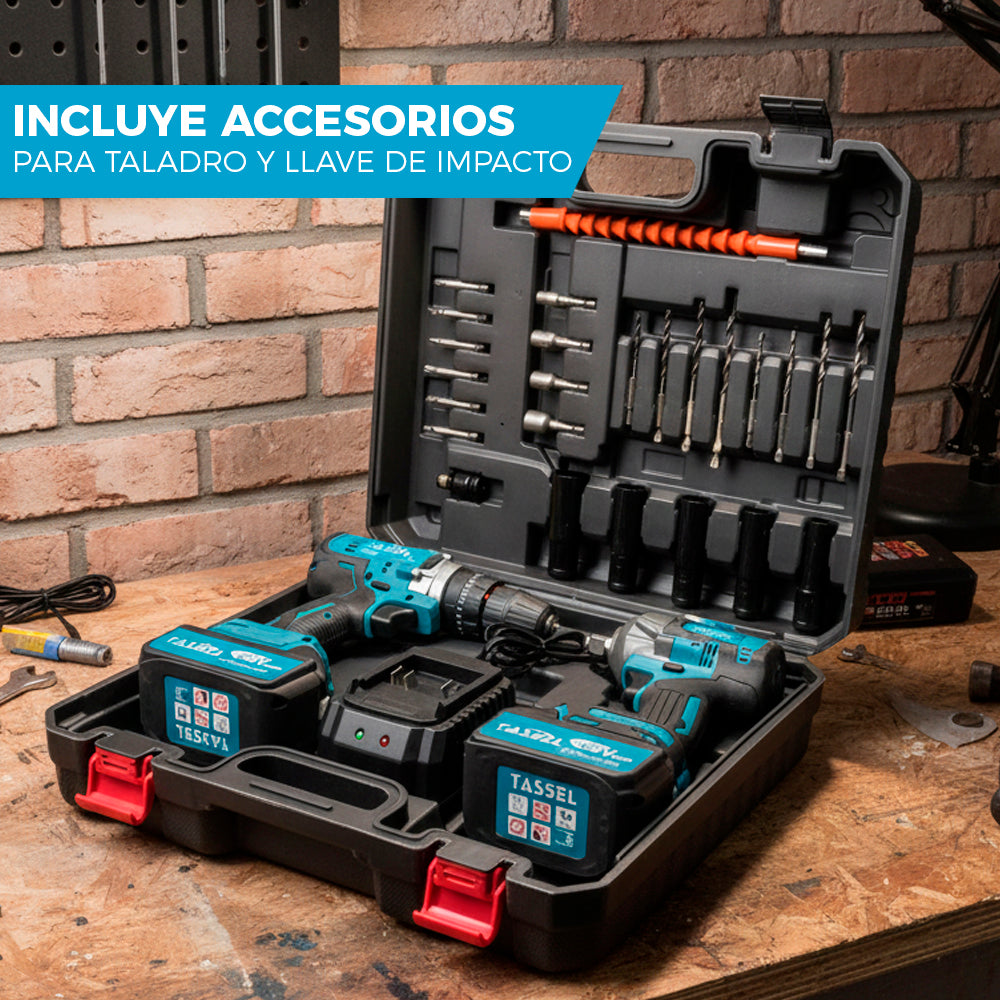 SET 2 HERRAMIENTAS PROFESIONAL TASBEL | LLAVE DE IMPACTO Y TALADRO ⚡️