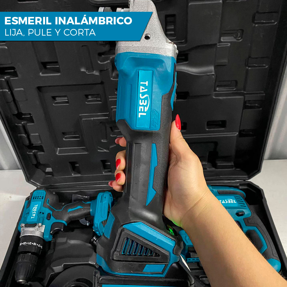 SET PROFESIONAL DE 3 HERRAMIENTAS TASBEL™  ⚡️ | LLAVE DE IMPACTO ESMERIL Y TALADRO