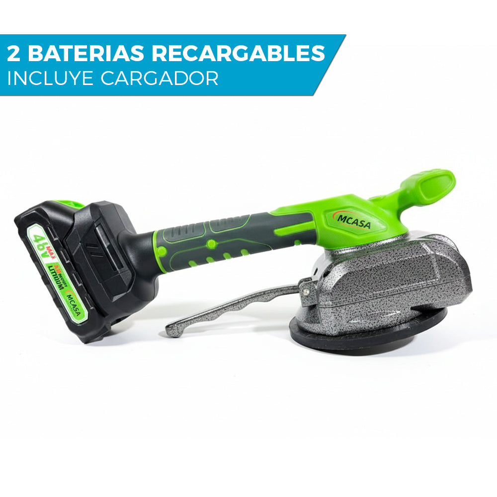 VIBRADOR DE BALDOSAS 48V | INCLUYE 2 BATERIAS DE REGALO 🎁