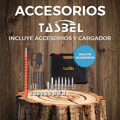 TALADRO INALÁMBRICO TASBEL™ 98V | INCLUYE 2 BATERÍAS DE REGALO 🎁